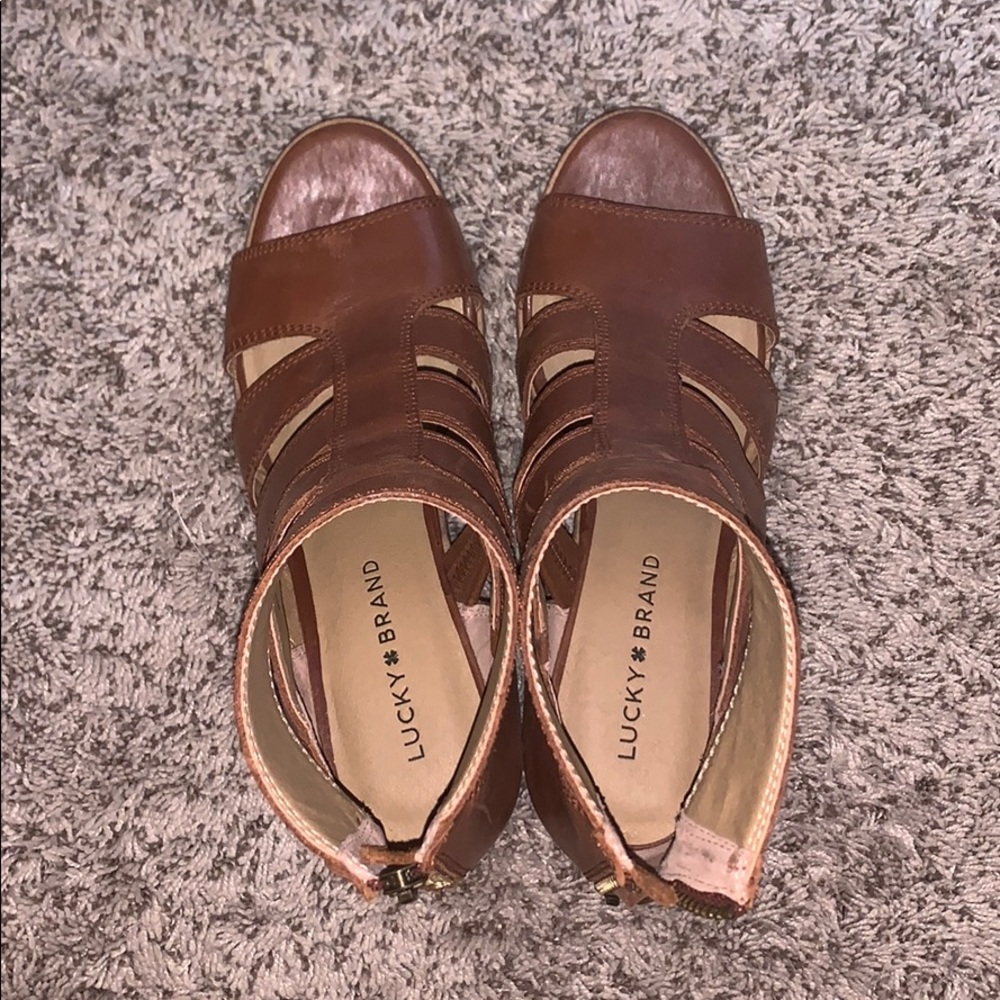 Lucky Brand Gladiator wedges